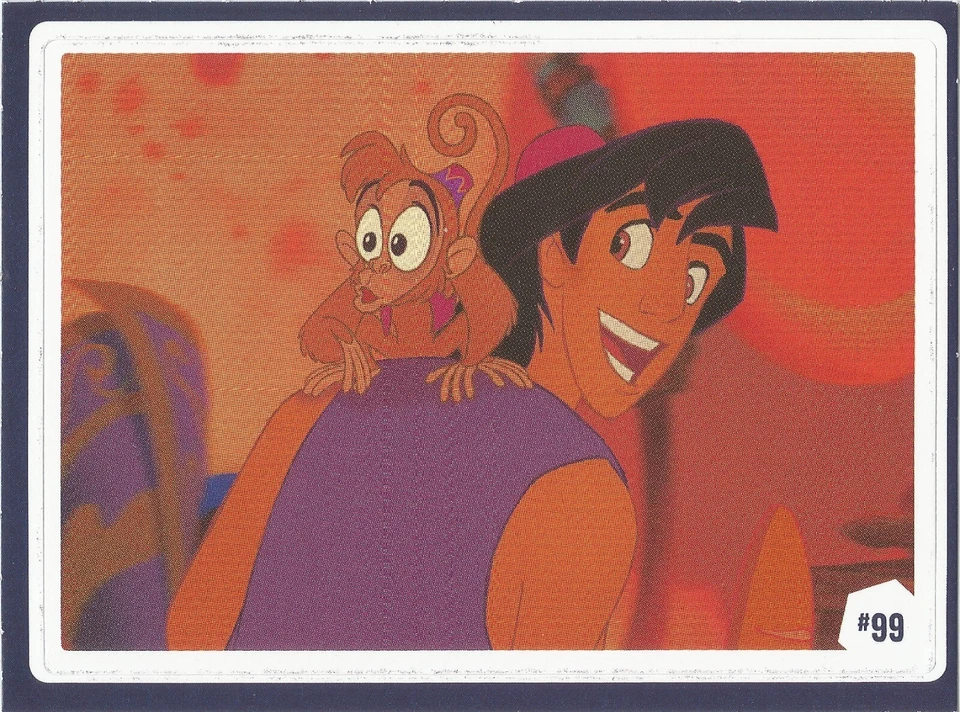 AUTOCOLLANT STICKER AUCHAN 100 ANS DE MAGIE DISNEY. ALADDIN ET ABU N° 99 - Photo 1/1
