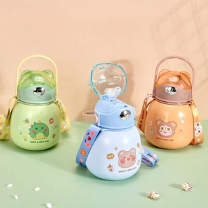 1000ml Stainless Steel Water Bottle,Cute Thermal Cup Cartoon Vacuum Cup Children - Picture 1 of 4