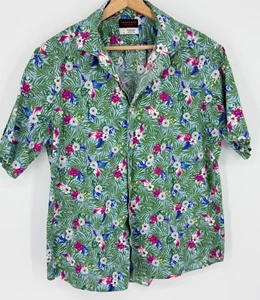 THOMAS DEAN COLLECTION Camisa Tropical Manga Corta Hombre Abotonada Talla XL - Imagen 1 de 7