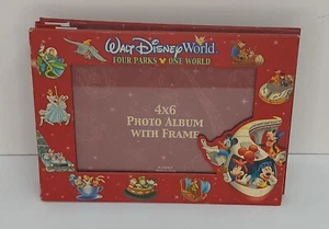 Álbum de fotos y marco rojo Walt Disney World 4x6 cuatro parques un mundo - Imagen 1 de 6