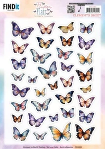 ✂ Elements Sheet - Flutter Flair - Schmetterlinge - CD12302 - Berrie's Beauties - Bild 1 von 1