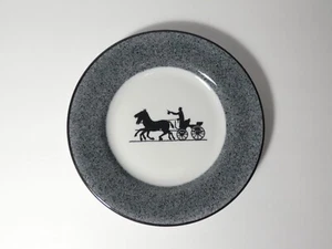 PLATO VINTAGE SHENANGO CABALLO Y BUGGY SILUETA 6"  - Imagen 1 de 7