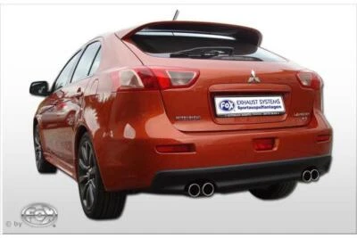 Impianto Fox dal catalizzatore 2x76 mm arrotolato per Mitsubishi Lancer 8 Rally art dal 09 2.0 l - Immagine 1 di 4