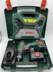 Bosch PSR 14.4v Cordless Drill Driver w/Case+2x Batteries+Charger+Key/Bits Set - Picture 1 of 11