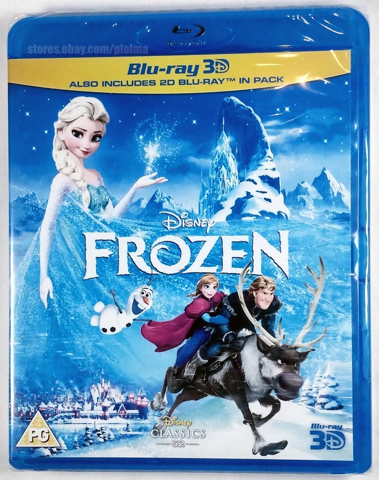 FROZEN (2013) Brand New Sealed 3D BLU-RAY (and 2D) Region-Free DISNEY MOVIE Foto 1 de 4