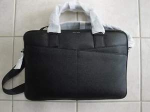 Brand New Cole Haan Black Leather American Airlines Briefcase/Computer Bag ! - Picture 1 of 6