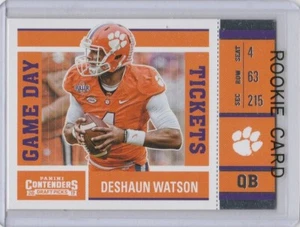 DeSHAUN WATSON ROOKIE CARD 2017 Draft Picks Calcio CLEMSON TIGERS TEXANS RC! - Foto 1 di 2
