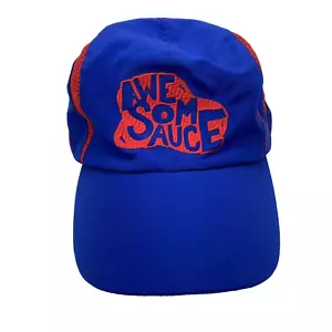 Race Trackers "Awesome Sauce" Blue & Red Retro Adjustable Hat, Polyester - Picture 1 of 9