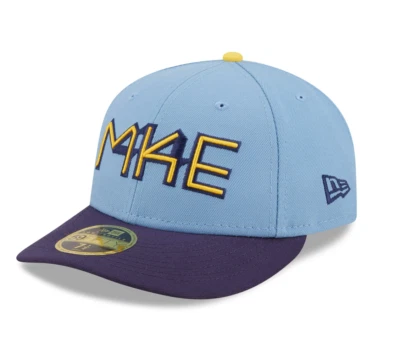 New Era Men's Milwaukee Brewers Low Profile 59FIFTY Fitted Hat Multiple Sizes - Image 1 of 4