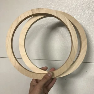 Par de anillos de altavoces de madera de abedul de 10" para altavoces/vainas de fibra de vidrio. Anillos de 3/4 - Imagen 1 de 2
