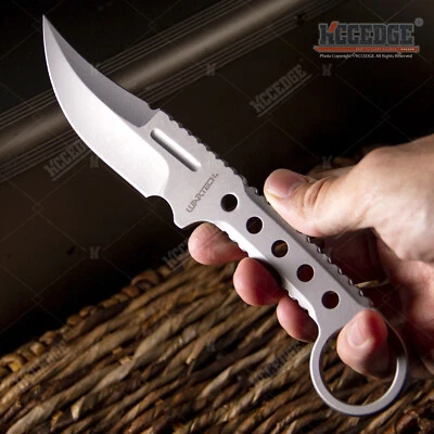 8.25" FULL TANG TACTICAL EDC FIXED BLADE KNIFE w/ KYDEX STYLE SHEATH RAZOR SHARP - Image 1 of 4