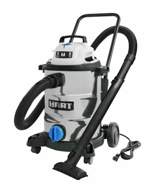 HART 8 Gallon Stainless Steel Wet/Dry Vacuum