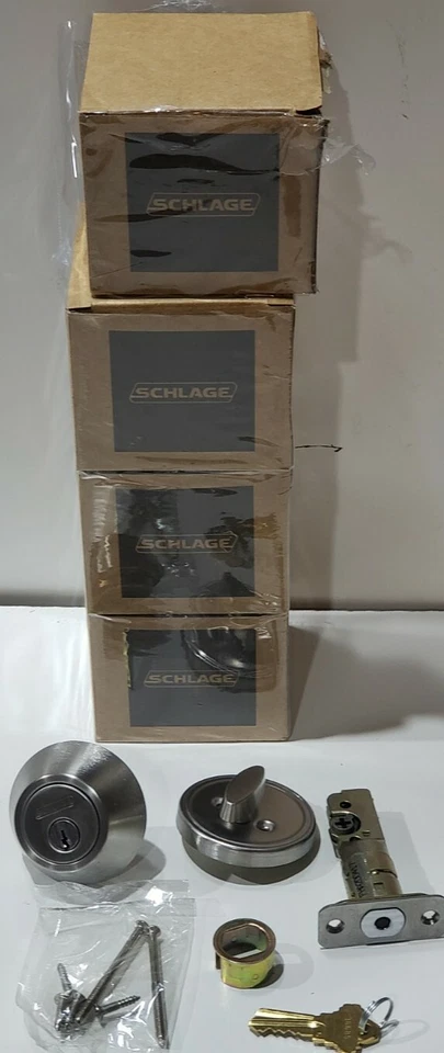 Dexter by Schlage JD60630 Single-cylinder Deadbolt Satin Stainless Steel