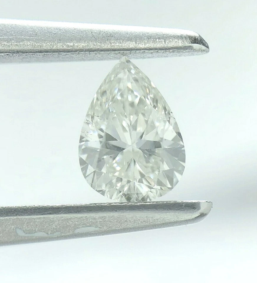Pear Diamond 0.30Ct I SI2 Natural Tear Loose Solitaire Engagement Birthday Gift - Image 1 of 4