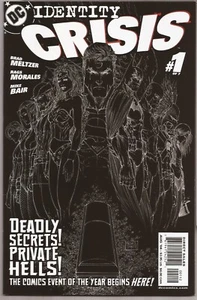 IDENTITY CRISIS #1 – 2ND PRINT – NEGATIVE COVER EDITION – MICHAEL TURNER - Picture 1 of 2