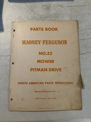 Vintage 1961  Massey Ferguson No 31 Mower Pitman Drive  Parts Book - Image 1 of 4