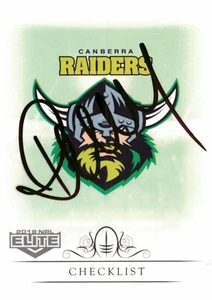 Signed 2018 CANBERRA RAIDERS NRL Card RICKY STUART - Picture 1 of 3