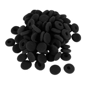 Lot de 100 embouts Noir éponge Capuchon pour oreillettes de rechange casque - Imagen 1 de 5