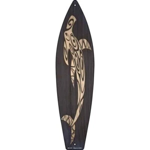 Letrero tribal de tabla de surf de metal Hammerhead Shark placa de 17"x4,5" puerta de casa garaje - Imagen 1 de 1