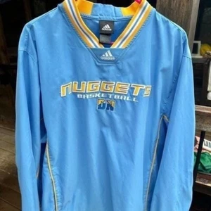 90s Adidas Denver Nuggets basketball warm up pullover - Picture 1 of 8