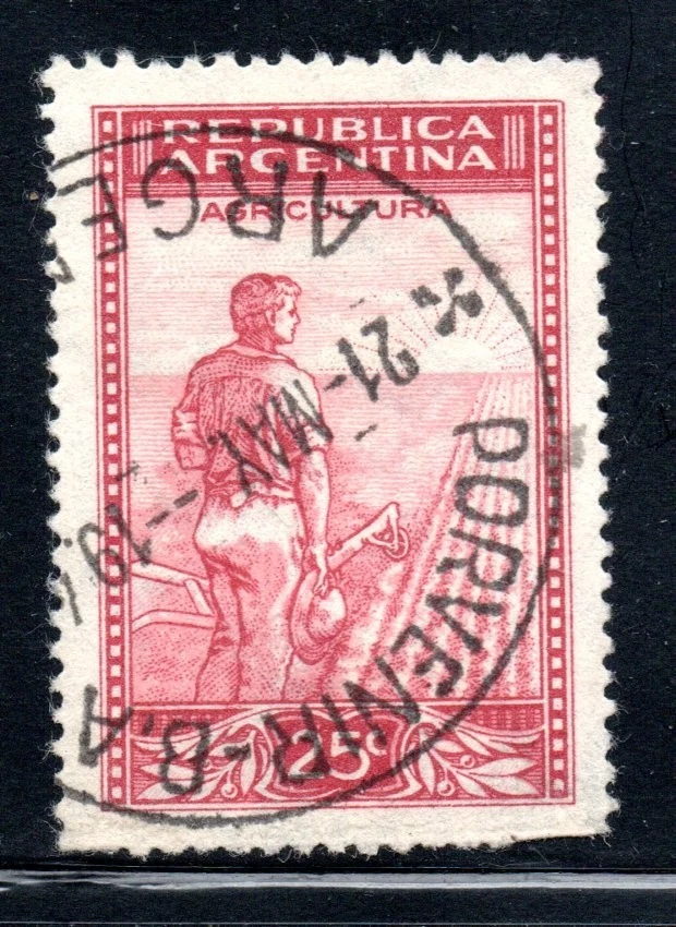 ARGENTINA, 25 CENTAVOS ., MATASELLOS DE PORVENIR (NEA356) Foto 1 de 1
