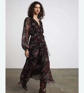 New A.L.C Alessia Silk Floral Maxi Dress Sz 4 - Picture 1 of 13