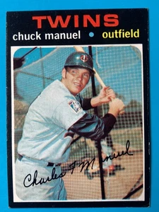 Topps Baseball SP High #744 1971 Chuck Manuel Minnesota Twins en muy buena condición - Imagen 1 de 2