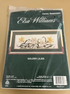 Kit Bordado Crewel Elsa Williams 00362 "Golden Lilies", Nuevo y Sin Usar - Imagen 1 de 4