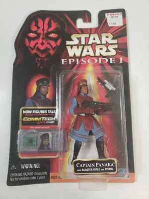 孩之宝星球大战第 1 集 Captain Panaka 带 Blaster Riffle 和手枪 全新未拆封  — 第 1/4 张图片