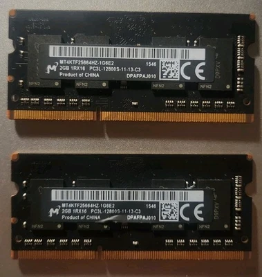 Micron 4GB (2x 2GB) 1RX16  PC3L-12800S-11-13-C3 Memory for Mac, Total 4GB Of RAM - Image 1 of 3