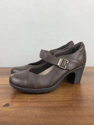 Zapatos de salón Earth Origins Belle Mary Jane de cuero marrón para mujer talla 7M Foto 1 de 4