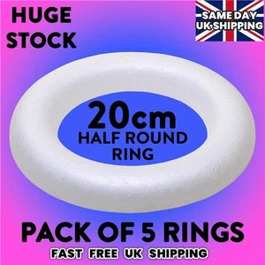 Festliche Styropor HALBRUNDE Ringe 5 Stück x 20 cm - Bild 1 von 1