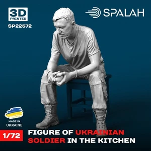 Figura a escala soldado ucraniano en la cocina modelo 1:72 Spalah SP22572 - Imagen 1 de 3
