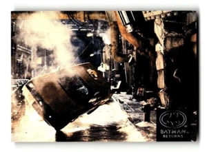 1992 Topps Stadium Club Batman Returns Trading Card #J Car Crash - Picture 1 of 4
