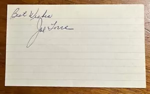 Joe Torre Signed Cut 3x5 Autograph Auto Mets Yankees Braves LA Hall Of Fame - Picture 1 of 2