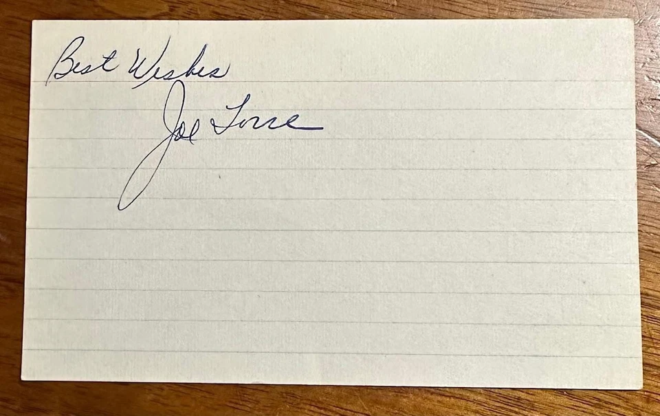 Joe Torre Signed Cut 3x5 Autograph Auto Mets Yankees Braves LA Hall Of Fame - Image 1 of 2