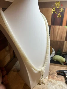 9mm Precision Straight Cutting Bodhi Root Necklace 精工直切白玉菩提根108脖挂 - Picture 1 of 7