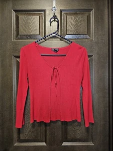 Ribbed Cardigan Juniors Small Y2K - Picture 1 of 4