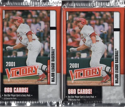 2 paquetes 2001 U.D. Tarjetas estrella de novato Victory Baseball Ichiro BONITOS PAQUETES Foto 1 de 2