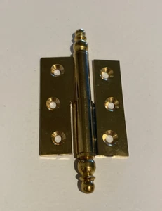 Solid Brass left hand lift off finial Hinge - Picture 1 of 2