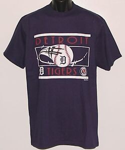 Vintage 1992 MLB Detroit TIGERS RUSSELL Blue T-Shirt NWT NEW Old Stock (S)(M)(L)