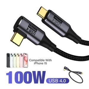 90 Type C USB C to USB C Fast Charging Cable PD 100W Cord for iPhone 15 Pro Max - Picture 1 of 10