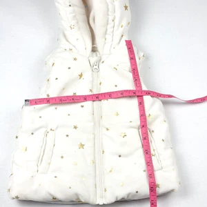 Chaleco acolchado para niños pequeños 18-24 meses patrón de estrella blanco por inmersión cremallera completa - Imagen 1 de 6
