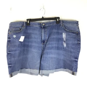Sonoma Jean Shorts Women Size 30W Blue Denim High Rise Pockets Cuffed Hem NWT - Picture 1 of 8