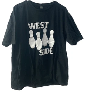 Westside Bowl (Youngstown, OH) Black Flag Parody Pins T-Shirt, Men's XL, Black - Picture 1 of 5
