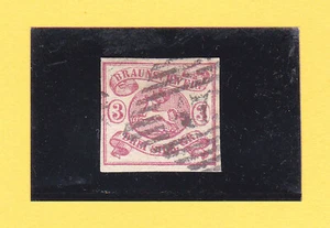 Alt BRAUNSCHWEIG Nr.12aA° - 3 Silbergr. rosa a. weiß °Raute 17 Groß Winnigstedt - Bild 1 von 2