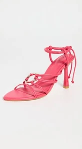AJE Mirage Shoes RRP $295 Rouge Pink Strappy Leather Heels Size 39 Brand New - Picture 1 of 7