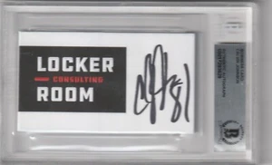 LIONS HOF CALVIN "MEGATRON" JOHNSON BECKETT CERTIFIED SIGNED BUSINESS CARD - Picture 1 of 2