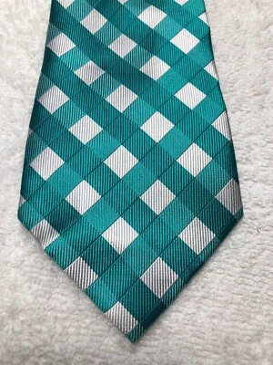 CORBATA CROFT AND BARROW HOMBRE VERDE BLANCO CUADROS 3,5 X 61 Foto 1 de 4