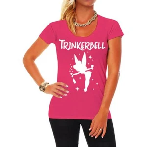 T-shirt donna Trinkerbell carnevale JGA festival alcool spumante vino taglia XS - XXL - Foto 1 di 4